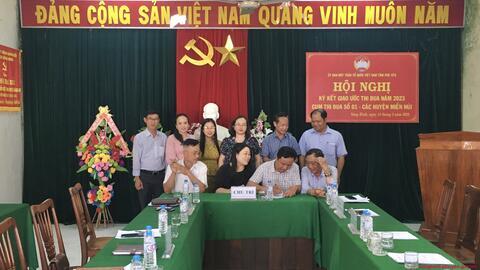 Ký kết giao ước thi đua cụm 1 bốn huyện miền núi