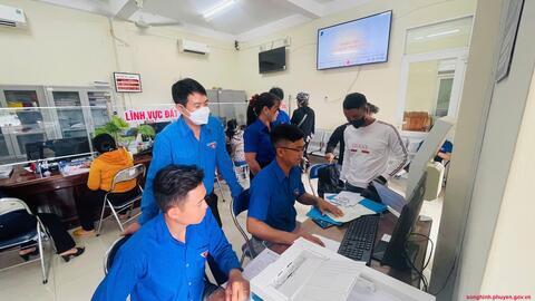Ra quân hỗ trợ vận hành mô hình chính quyền địa phương 2 cấp và hỗ trợ người dân thực hiện thủ tục hành chính